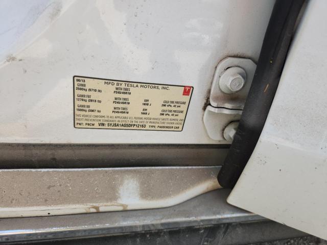 5YJSA1AG5DFP12163 - 2013 TESLA MODEL S Ağ foto 13