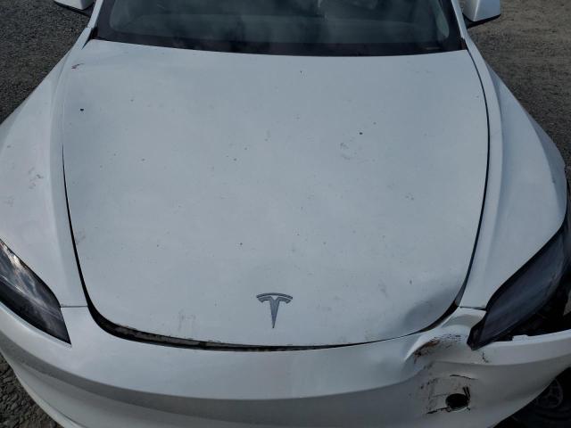 5YJ3E1EA1SF011079 - 2025 TESLA MODEL 3 WHITE photo 12