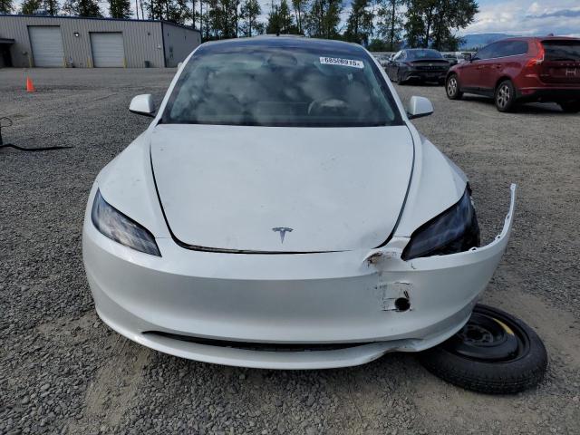 5YJ3E1EA1SF011079 - 2025 TESLA MODEL 3 WHITE photo 5