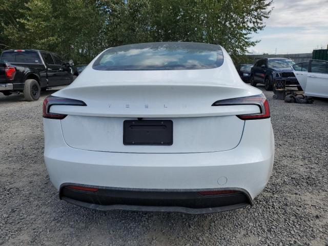5YJ3E1EA1SF011079 - 2025 TESLA MODEL 3 WHITE photo 6
