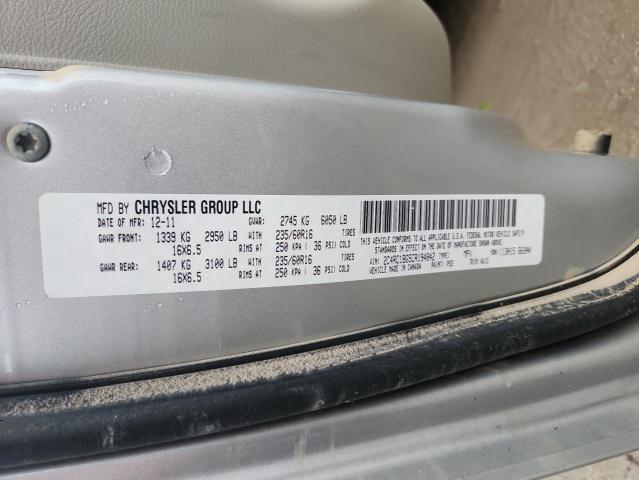 2C4RC1BG5CR194842 - 2012 CHRYSLER TOWN & COU TOURING ვერცხლისფერი ფოტო 14