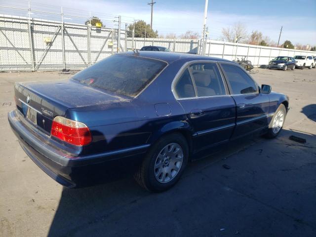 WBAGG83491DN82467 - 2001 BMW 7 SERIES I AUTOMATIC BLUE photo 3