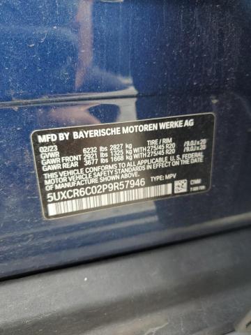 5UXCR6C02P9R57946 - 2023 BMW X5 XDRIVE40I BLUE photo 14