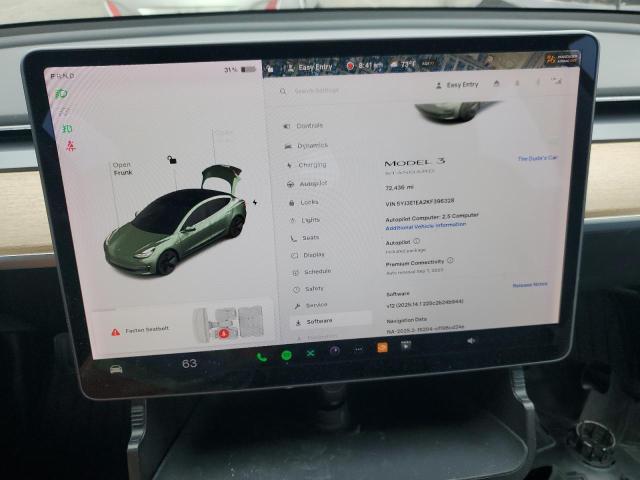 5YJ3E1EA2KF396328 - 2019 TESLA MODEL 3 GRAY photo 9