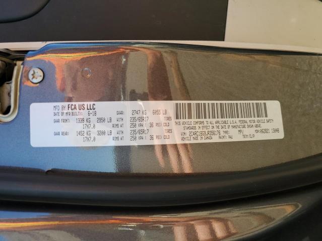 2C4RC1BG9JR356176 - 2018 CHRYSLER PACIFICA TOURING L GRAY photo 13