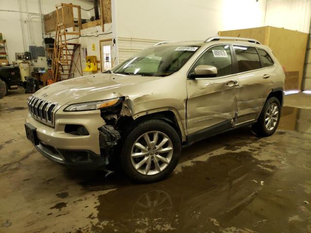 1C4PJMDS1EW222789 - 2014 JEEP CHEROKEE LIMITED BEIGE photo 1