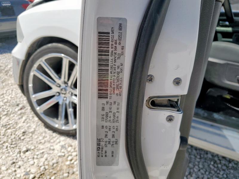 1C6RR6LT4HS701492 - 2017 RAM 1500 SLT WHITE photo 13