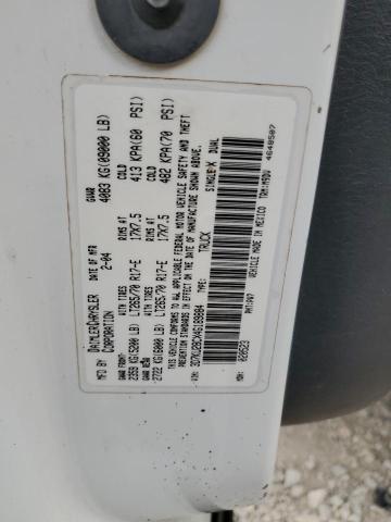 3D7KU28CX4G189884 - 2004 DODGE RAM 2500 ST თეთრი ფოტო 12