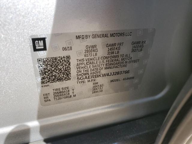 5GAERBKW4JJ283766 - 2018 BUICK ENCLAVE ESSENCE 银色 照片 13