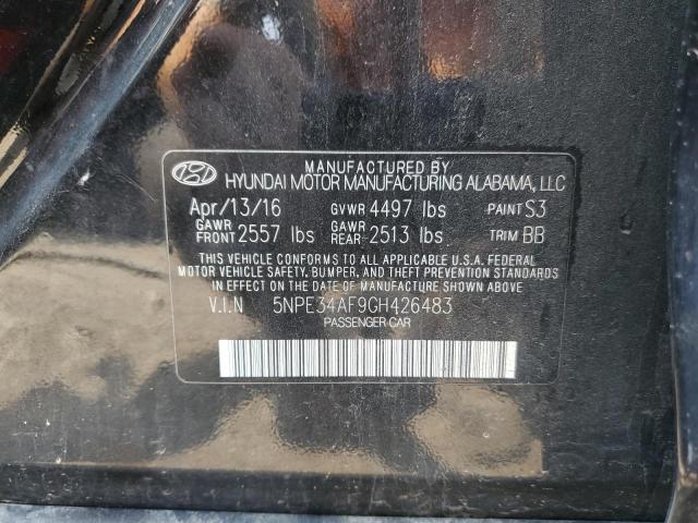 5NPE34AF9GH426483 - 2016 HYUNDAI SONATA SPORT 黑色 照片 12