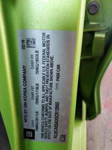 KL8CA6SA3GC612665 - 2016 CHEVROLET SPARK LS GREEN photo 12