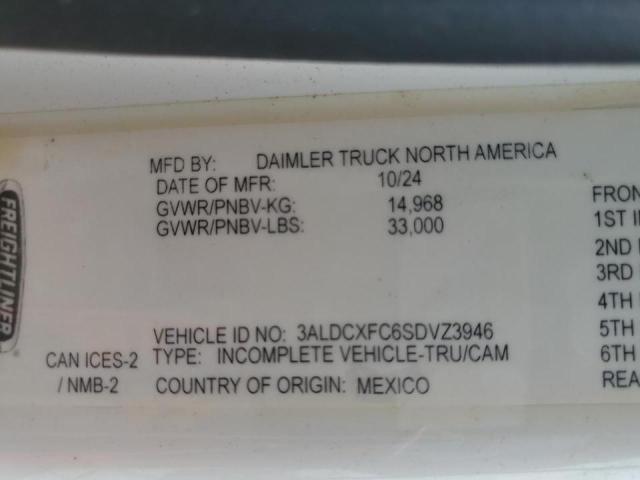 3ALDCXFC6SDVZ3946 - 2025 FREIGHTLINER M2 106 MEDIUM DUTY WHITE photo 10