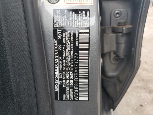 WDDHF8HB7BA471779 - 2011 MERCEDES-BENZ E 350 4MATIC GRAY photo 12