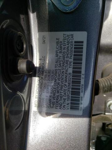 19XFC2F82ME002128 - 2021 HONDA CIVIC SPORT 灰色 照片 12