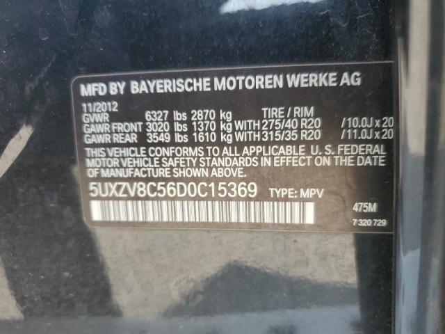 5UXZV8C56D0C15369 - 2013 BMW X5 XDRIVE50I BLACK photo 12