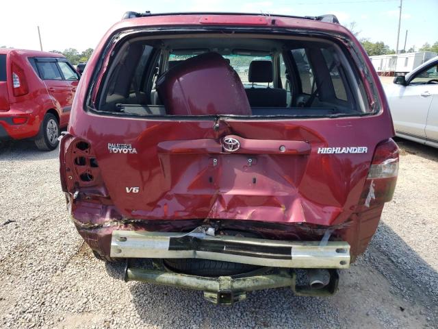 JTEDP21AX60091962 - 2006 TOYOTA HIGHLANDER LIMITED BURGUNDY photo 6