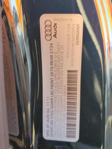 WAUCGAFH8CN003955 - 2012 AUDI S5 PREMIUM PLUS 黑色 照片 13