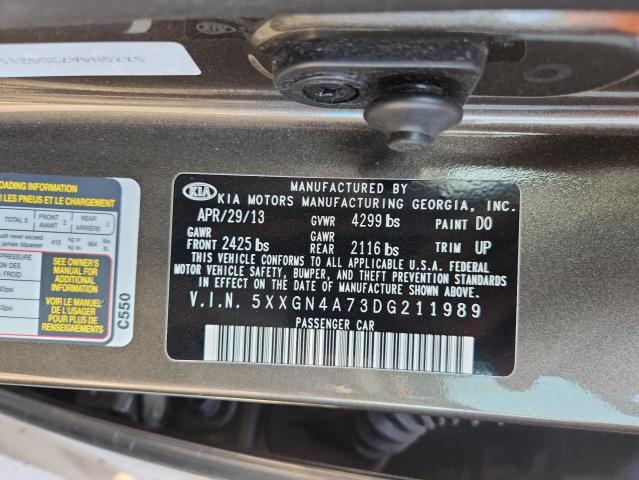 5XXGN4A73DG211989 - 2013 KIA OPTIMA EX GRAY photo 13