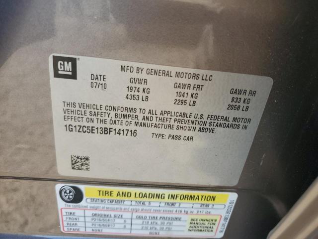 1G1ZC5E13BF141716 - 2011 CHEVROLET MALIBU 1LT 灰色 照片 12