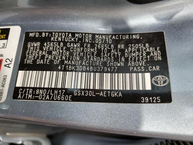 4T1BK3DB4BU379477 - 2011 TOYOTA AVALON BASE 蓝色 照片 13