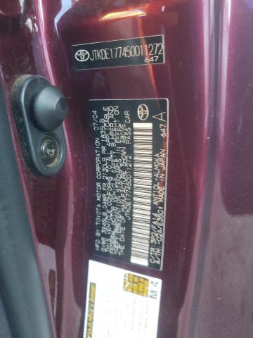 JTKDE177450011272 - 2005 TOYOTA SCION TC 紫色 照片 13