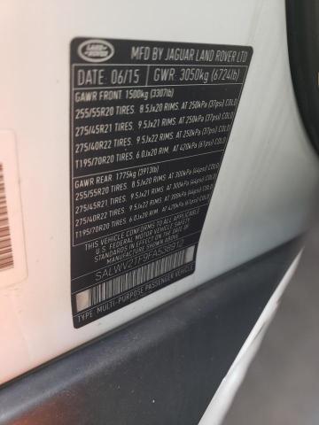 SALWV2TF9FA538912 - 2015 LAND ROVER RANGE ROVE AUTOBIOGRAPHY WHITE photo 13