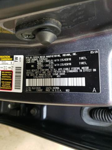 5TDGZRBH8LS513218 - 2020 TOYOTA HIGHLANDER XLE GRAY photo 14