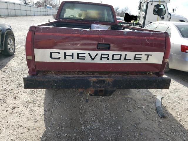 2GCEK19H1J1211342 - 1988 CHEVROLET GMT-400 K1500 MAROON photo 6