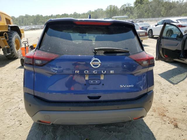 5N1AT3BB7MC783426 - 2021 NISSAN ROGUE SV BLUE photo 6