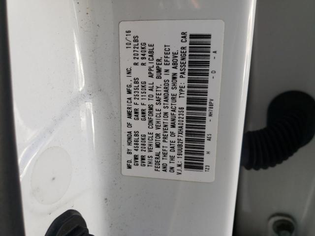 19UUB2F7XHA002356 - 2017 ACURA TLX ADVANC WHITE photo 12