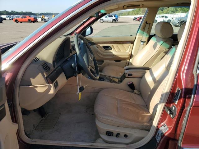 WBAGF8320VDL47835 - 1997 BMW 740 I AUTOMATIC RED photo 7