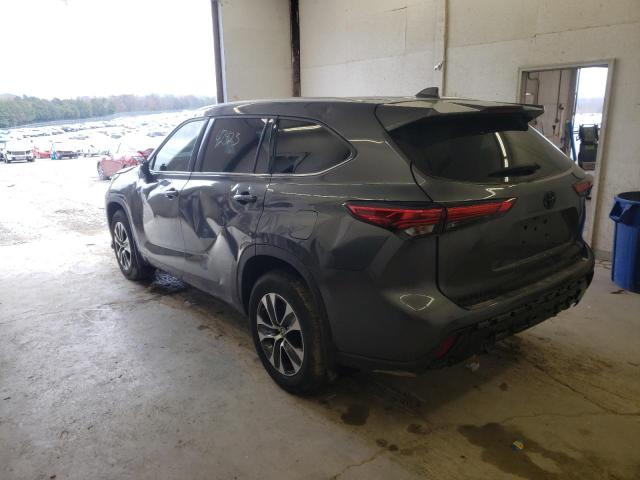 5TDGZRBH1MS527074 - 2021 TOYOTA HIGHLANDER XLE CHARCOAL photo 2