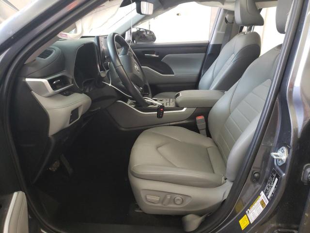 5TDGZRBH1MS527074 - 2021 TOYOTA HIGHLANDER XLE CHARCOAL photo 7