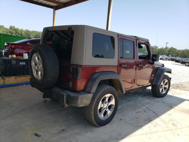 1J4GB39177L158120 - 2007 JEEP WRANGLER X BURGUNDY photo 3