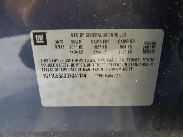 1G11C5SA3DF341144 - 2013 CHEVROLET MALIBU 1LT 蓝色 照片 12