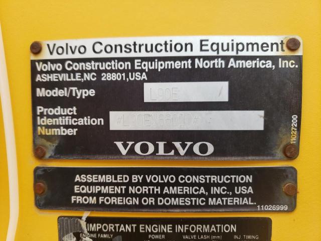 L90EV66010 - 2002 VOLVO L90E YELLOW photo 10