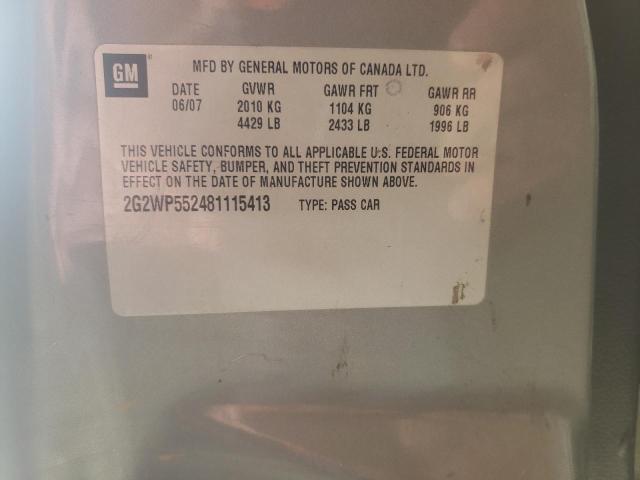 2G2WP552481115413 - 2008 PONTIAC GRAND PRIX 石墨色 照片 12