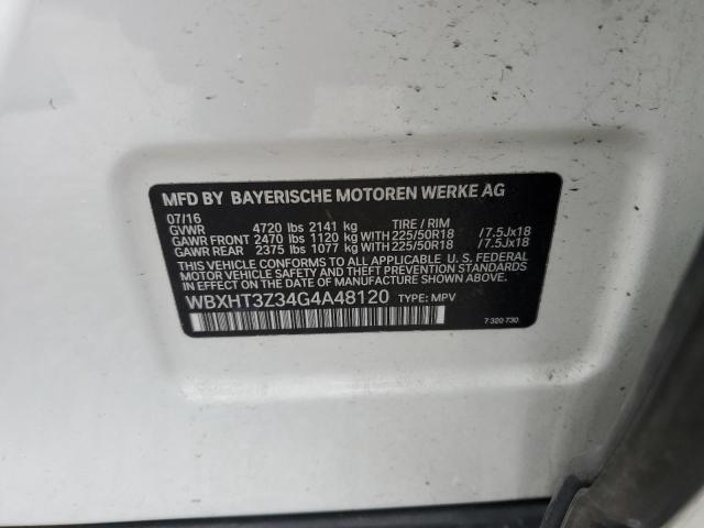 WBXHT3Z34G4A48120 - 2016 BMW X1 XDRIVE28I WHITE photo 13