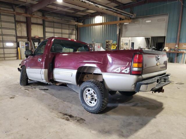 1GCGK24U2YE283159 - 2000 CHEVROLET SILVERADO K2500 MAROON photo 2