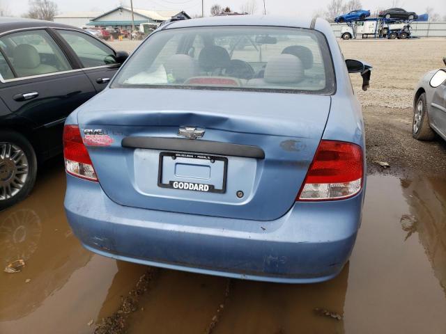 KL1TD52665B354852 - 2005 CHEVROLET AVEO BASE BLUE photo 6