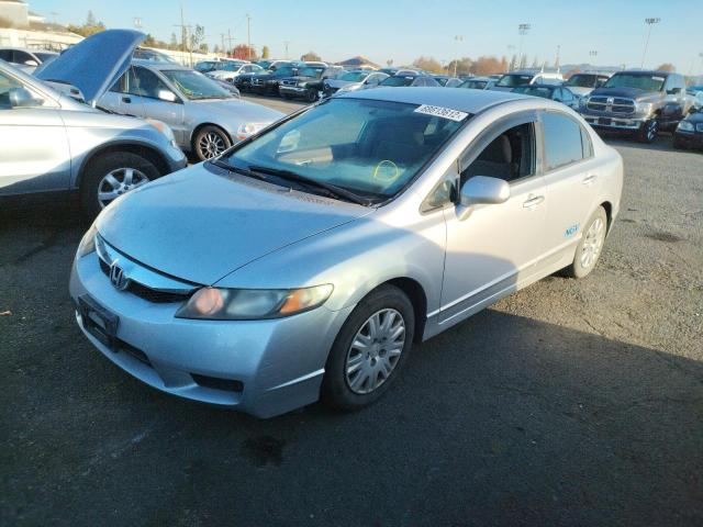 1HGFA46549L000629 - 2009 HONDA CIVIC GX SILVER photo 1