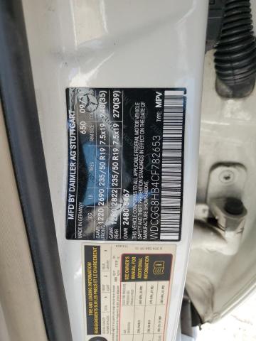 WDCGG8HB4CF782653 - 2012 MERCEDES-BENZ GLK3504MAT 350 4MATIC WHITE photo 12