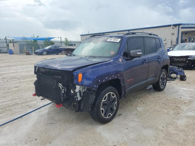 ZACCJBCTXGPE10997 - 2016 JEEP RENEGADE TRAILHAWK BLUE photo 1