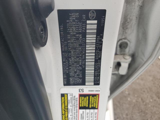 4T1BZ1HK1KU032733 - 2019 TOYOTA CAMRY XSE WHITE photo 13