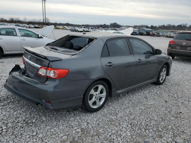 2T1BU4EE4BC666604 - 2011 TOYOTA COROLLA BASE GRAY photo 3