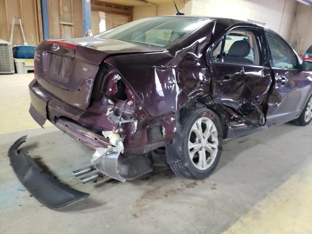 3FAHP0HA1CR392427 - 2012 FORD FUSION SE BURGUNDY photo 9