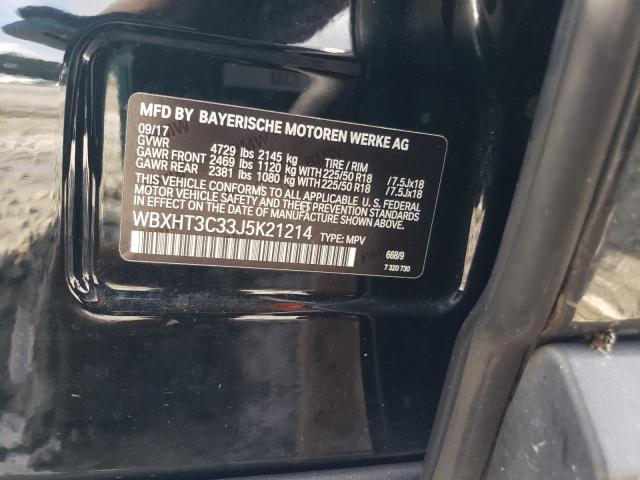 WBXHT3C33J5K21214 - 2018 BMW X1 XDRIVE28I Қара фото 12