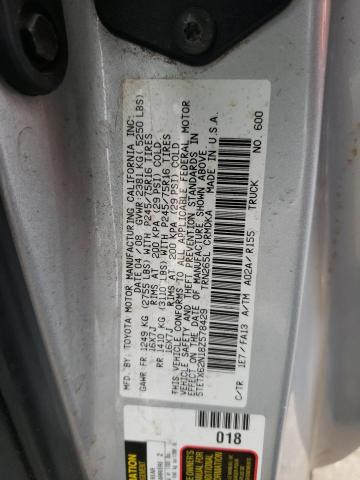5TETX62N18Z578429 - 2008 TOYOTA TACOMA PRERUNNER ACCESS CAB SILVER photo 12