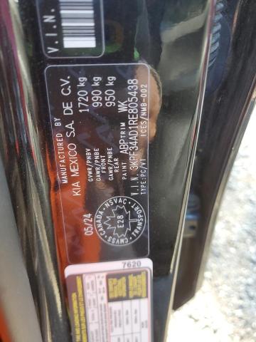 3KPF34AD1RE805438 - 2024 KIA FORTE EX 黑色 照片 12