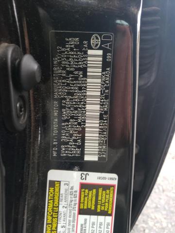 2T1BU4EE7DC997809 - 2013 TOYOTA COROLLA BASE BLACK photo 12